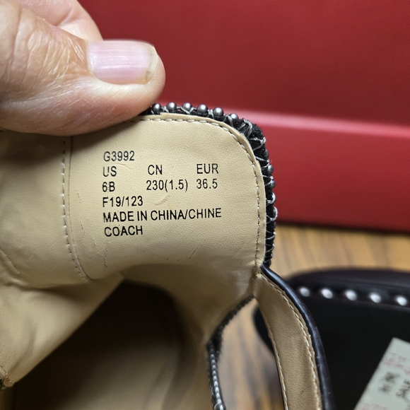 Coach Black Ankle Boots with Silver Accents - Picture 7 of 7